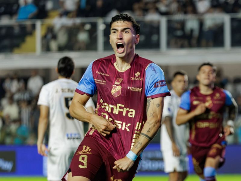 Santos vence 2-1 a un valiente Macará en la ida de la Sudamericana