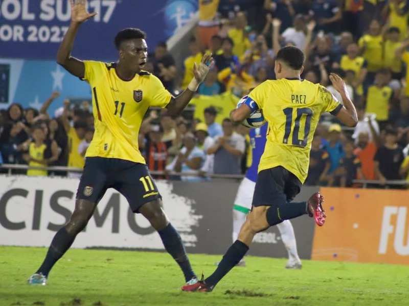 Ecuador y Brasil igualaron 2 a 2 en el arranque el Sudamericano Sub17 Ecuador 2023