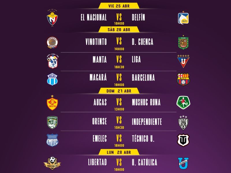 Fecha 10 de la LigaPro 2025: Partidos clave, horarios y sedes confirmadas